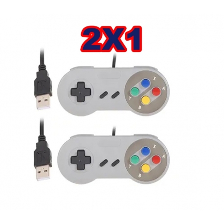 Control Joystick Super Snes Usb Pc - Mac (2x1)