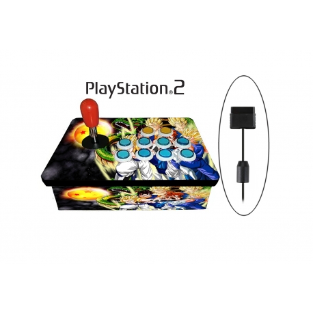 Joystick Arcade 10 botones PlayStation 2 Modelo Dragon Ball